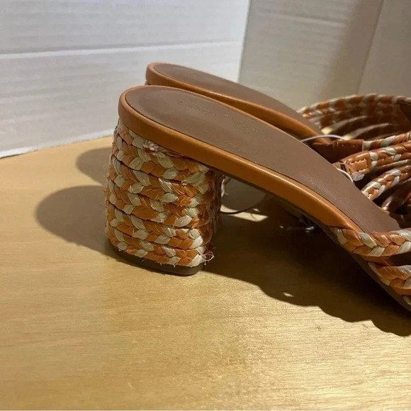 Universal Thread RACHEL Size 8 Mule Slide Heels Sandals Pink Orange NWT - Picture 4 of 13
